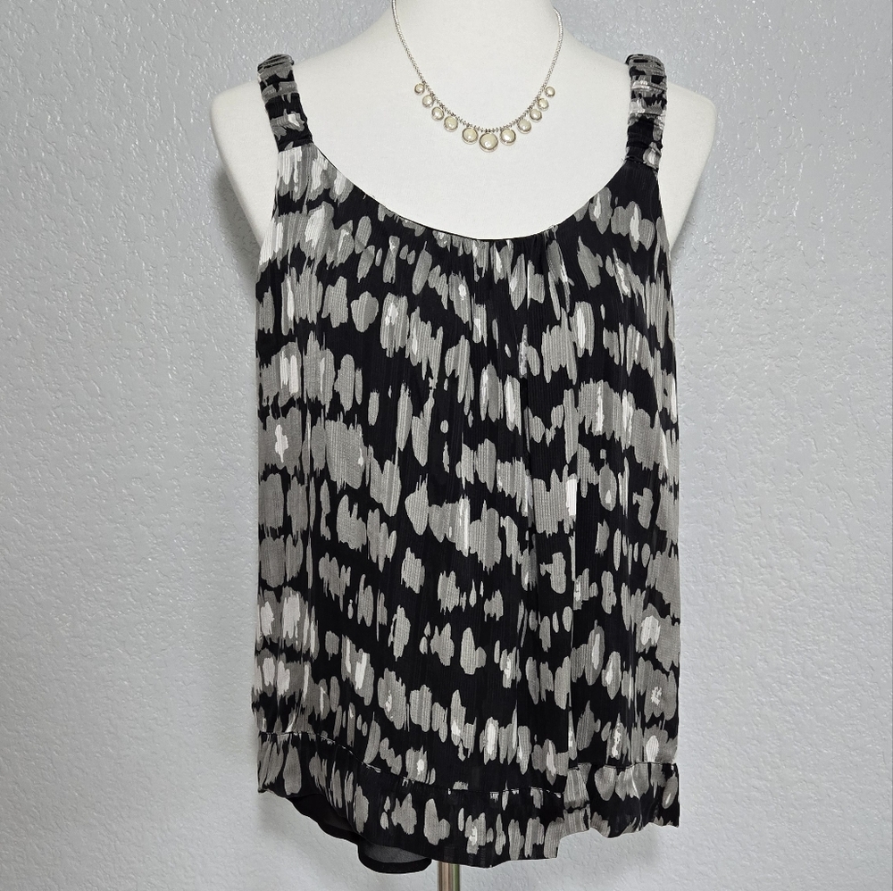 KENAR Silk Sleeveless Top, Size L